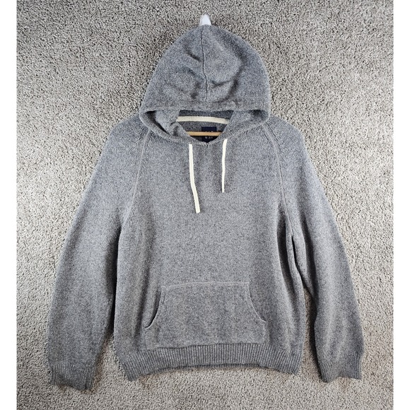 GAP Other - GAP Hoodie Gray Alpaca Blend Knit Long Sleeve Drawstring 2008 Holiday Mens XL